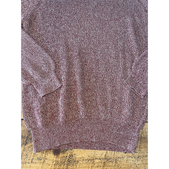 Mens‎ GH Bass Red Burgundy Heathered 100% Cotton Pullover Sweater L - Picture 2 of 6